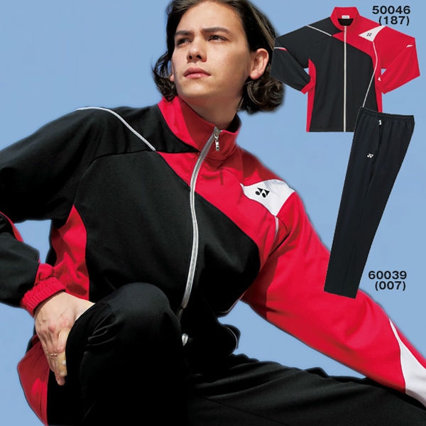 YONEX 立領運動外套 黑紅(XL)