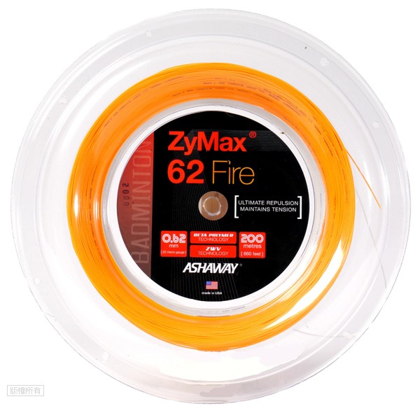 ASHAWAY ZyMax 62 FIRE 200m 羽球線