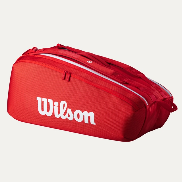 Wilson Super Tour Red 9 Pack Wilson 拍包袋