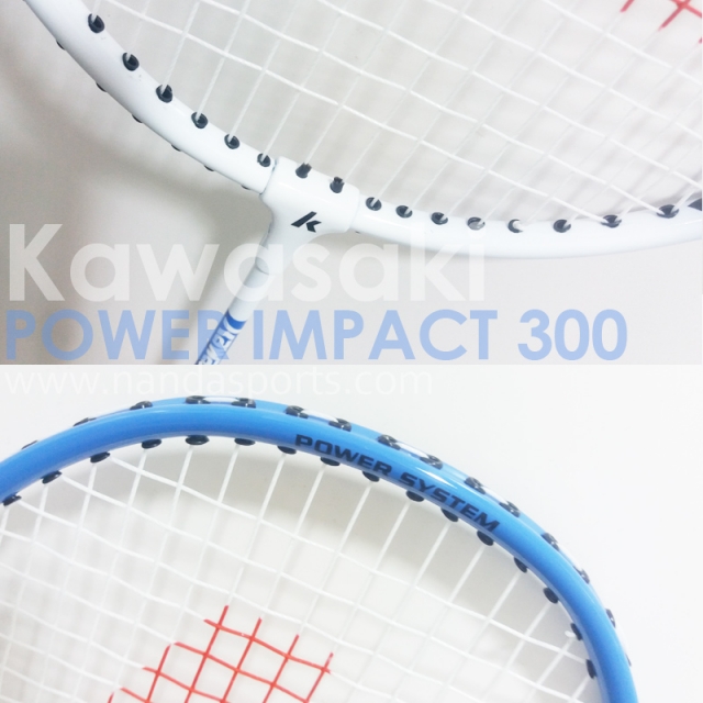 川崎 Kawasaki POWER IMPACT 300 羽球拍 藍(穿線拍)