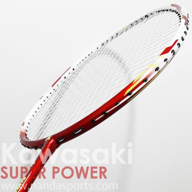 川崎 Kawasaki SUPER POWER 羽球拍(穿線拍) 紅